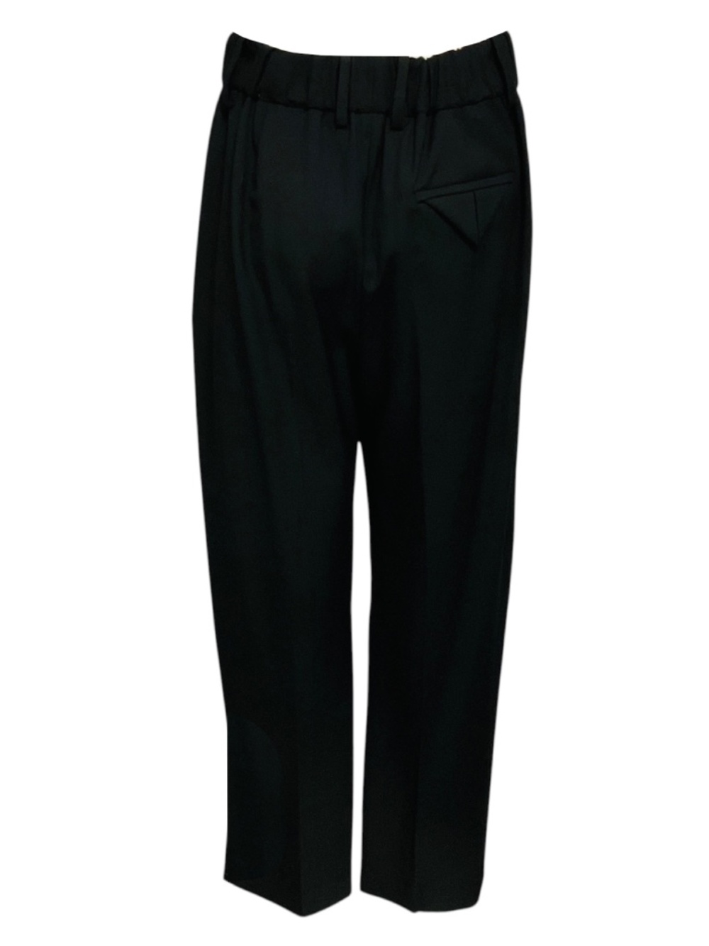 BOTTEGA VENETA BLACK WOOL RELAXED FIT PANTS - Picture 3 of 6